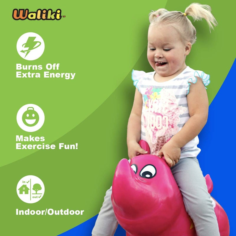 WALIKI Bouncy Horse Kent The Rhino Inflatable Horse Hopper (Space Hopper, Jumping Horse, Ride-on Bouncy Animal) - Image 3